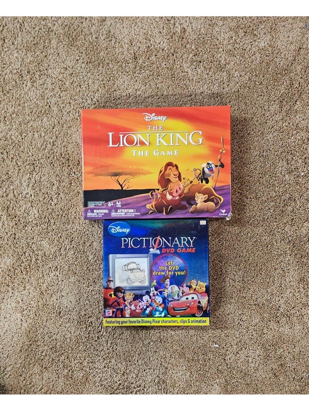 Lion King Board Game + Disney Pictionary DVD game